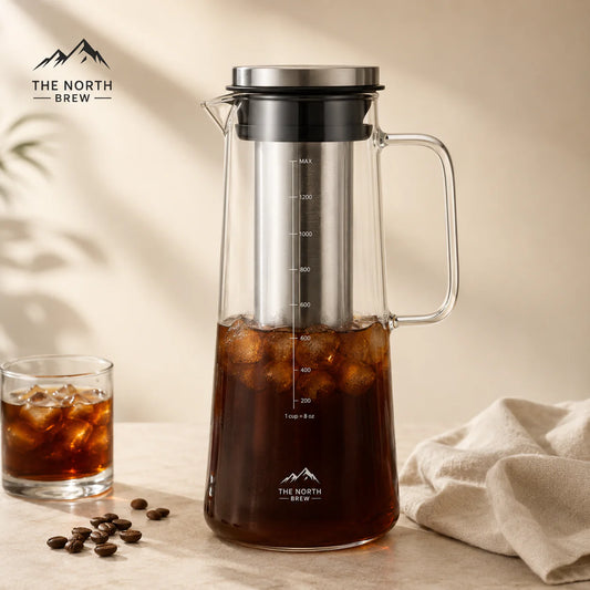 NorthBrew™ Cold Brew Glass Carafe | 34oz Airtight Borosilicate Brewer
