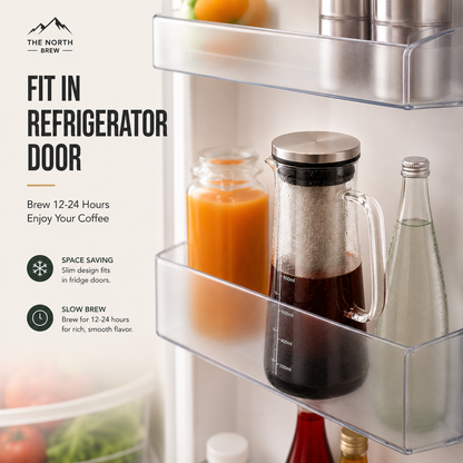 NorthBrew™ Cold Brew Glass Carafe | 34oz Airtight Borosilicate Brewer