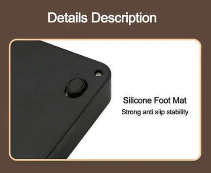 1Set Electronic Coffee Scale with Silicone Pad Digital Coffee Scale with Timer LED Display USB Charging Home Cafe Use Good Gift